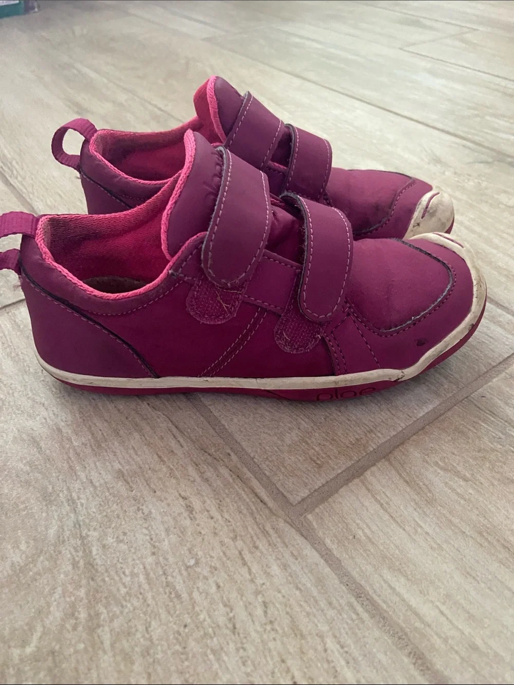 Plae Lucien Kid Pink Festival Fuchsia Velcro Athletic Shoes Size 11.5 Retail $65